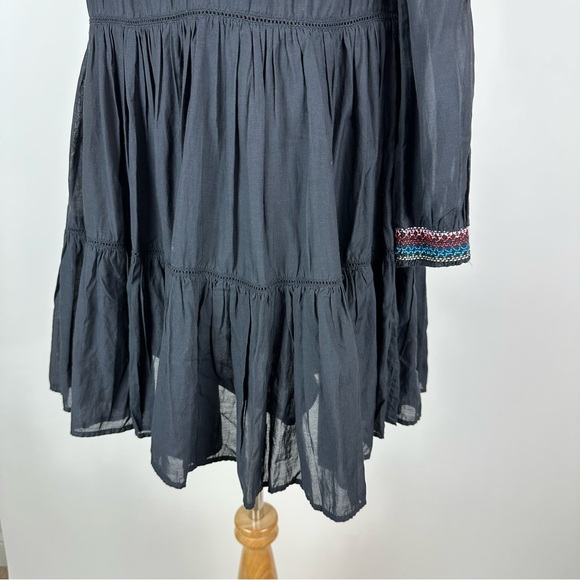 Free People Sunbeams Embroidered Off The Shoulder Boho Mini Dress Size XS - Picture 10 of 14